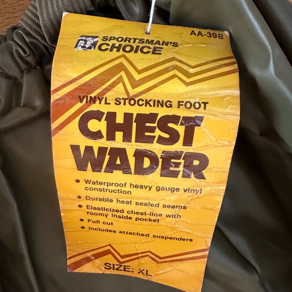 NWT Chest Wader Sportsman's Choice Vinyl Stocking Foot Size XL - Picture 2 of 10